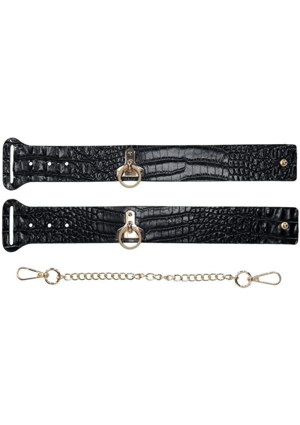 Ouch! Rome Collection Leg Cuffs - Black - Image 3