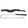 Ouch! Venice Collection Collar with Leash - Black - Image 3