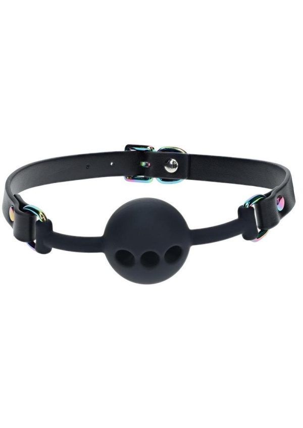 Ouch! Venice Collection Silicone Ball Gag - Black