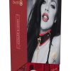 Ouch! Milan Collection Collar with Leash - Black/Red - Image 2