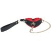 Ouch! Milan Collection Collar with Leash - Black/Red