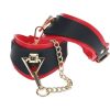 Ouch! Milan Collection Leg Cuffs - Black/Red