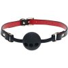 Ouch! Milan Collection Silicone Ball Gag - Black/Red