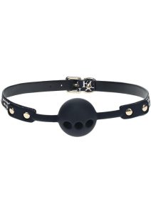 Ouch! NY Collection Silicone Ball Gag - Black