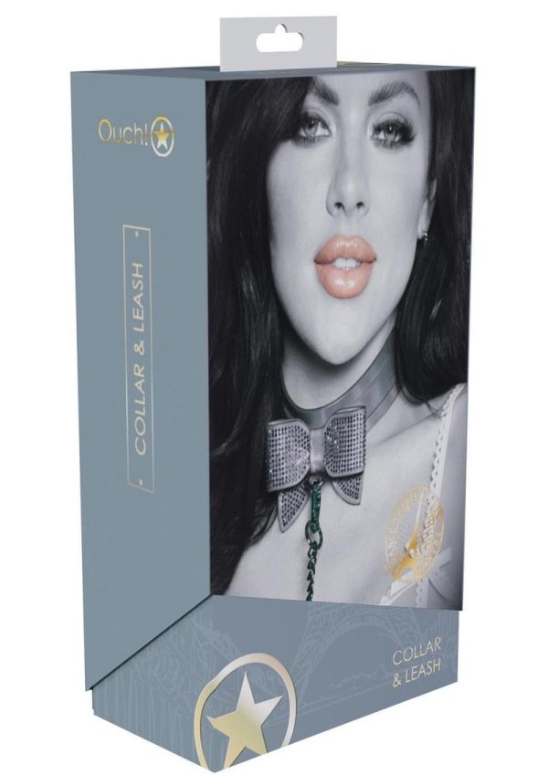 Ouch! Paris Collection Collar with Leash - Black - Image 2