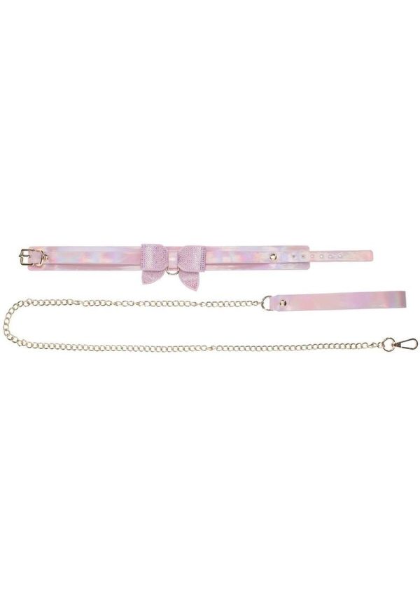 Ouch! Paris Collection Collar with Leash - Pink - Image 3