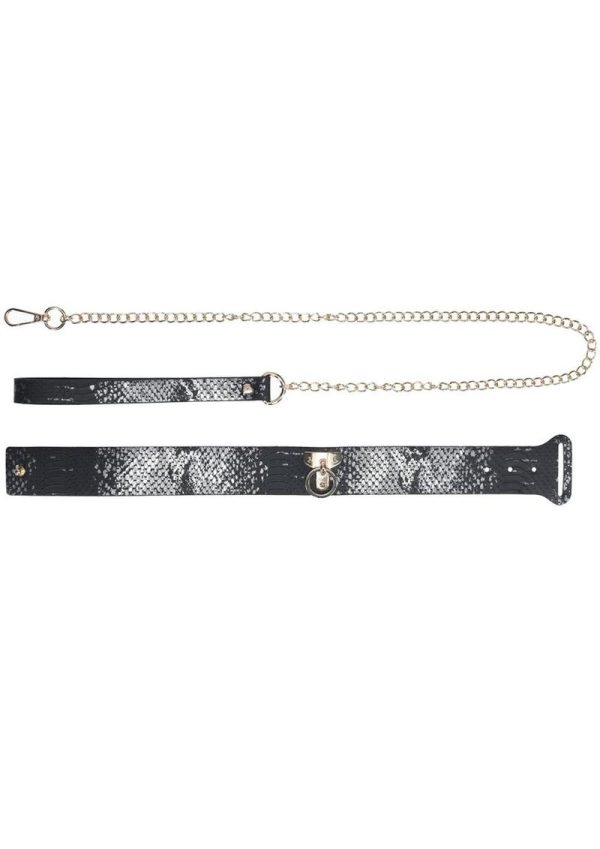 Ouch! Florence Collection Collar with Leash - Black - Image 3