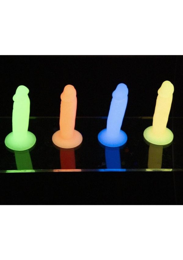 Addiction Silly Willy Glow In The Dark Silicone Dildo - Multicolor - Image 4