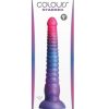 Colours Stacked Silicone Dildo 9in - Pink/Blue