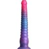 Colours Stacked Silicone Dildo 9in - Pink/Blue