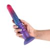Colours Stacked Silicone Dildo 9in - Pink/Blue - Image 3
