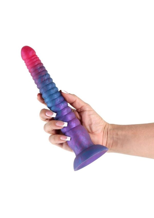 Colours Stacked Silicone Dildo 9in - Pink/Blue - Image 3