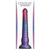 Colours Stacked Silicone Dildo 9in - Pink/Blue - Image 4