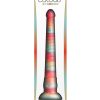 Colours Stacked Silicone Dildo 12in - Red/Gold - Image 4