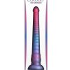 Colours Stacked Silicone Dildo 12in - Pink/Blue - Image 4