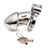 Master Series Cock Cuff Snap-On Chastity Cage - Silver