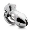 Master Series Cock Cuff Snap-On Chastity Cage - Silver - Image 3