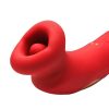 Lickgasm Plump Rechargeable Silicone Kiss Sucking and Vibrating Clitoral Stimulator - Red - Image 3