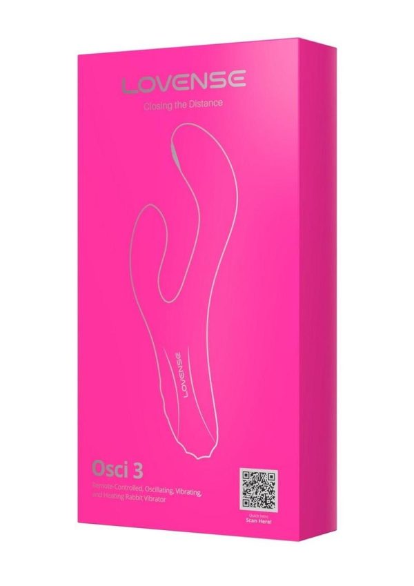 Lovense OSCI 3 Rechargeable Silicone G-Spot Vibrator With Clitoral Stimulator - Pink