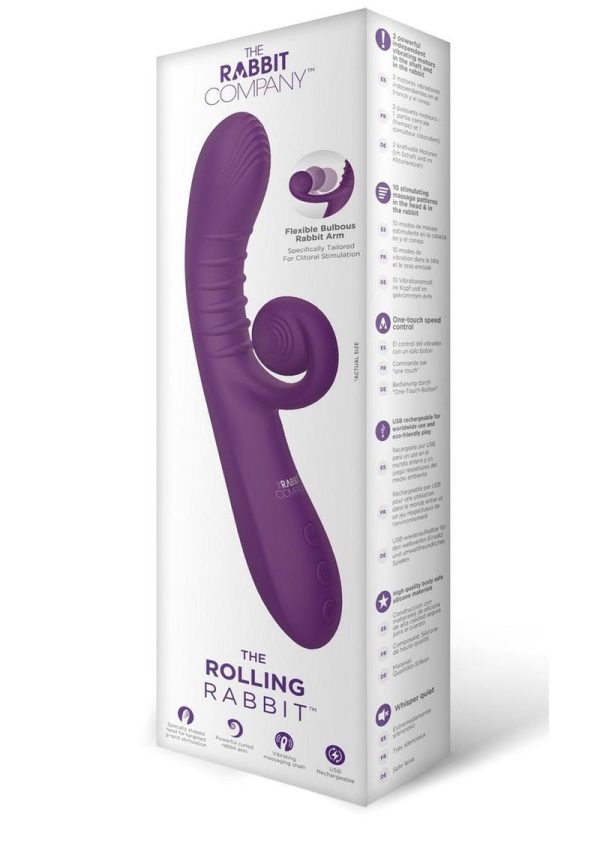 The Rabbit Company The Rolling Rabbit Rechargeable Silicone Vibrator - Purple