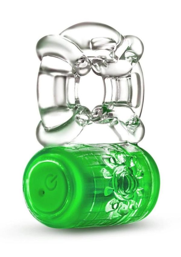 Play With Me Pleaser Rechargeable Cock Ring - Neon Green - Image 4