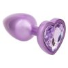 Jewel Amethyst Heart Anal Plug - Small - Purple - Image 3