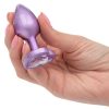Jewel Amethyst Heart Anal Plug - Small - Purple - Image 4