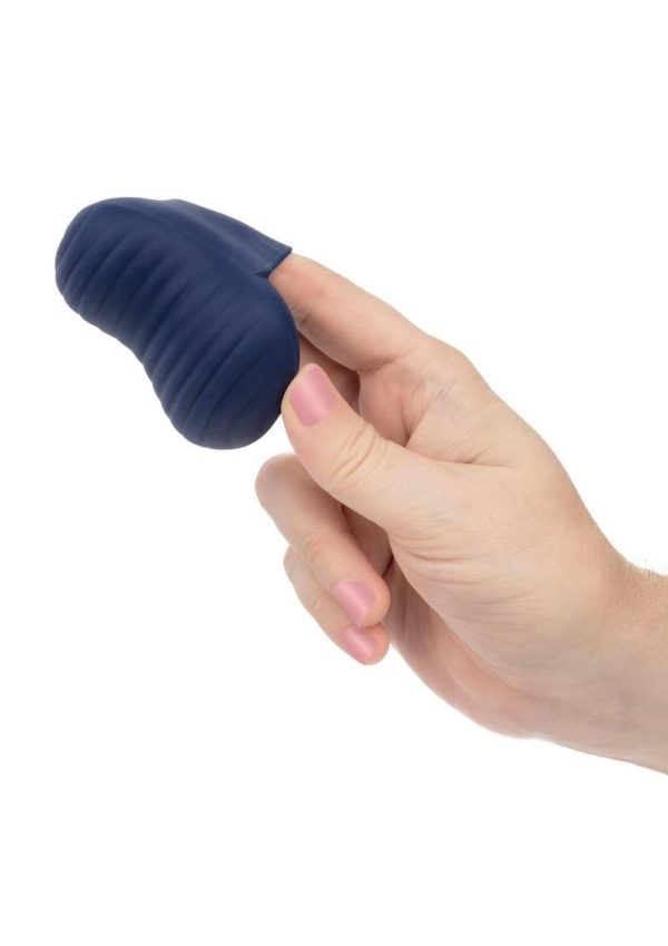 Cashmere Dual Finger Massager Rechargeable Silicone Vibrator - Blue - Image 4