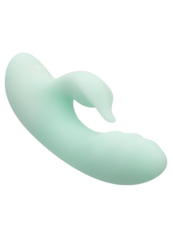 Pacifica Polynesia Rechargeable Silicone Dual Vibrator - Teal - Image 3