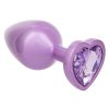 Jewel Amethyst Heart Anal Plug - Large - Purple - Image 3