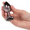Jewel Black Diamond Heart Anal Plug - Large - Black - Image 4