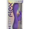 Flex Bend and Hold Double Rumbler Rechargeable Silicone Rabbit Vibrator - Purple