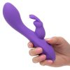 Flex Bend and Hold Double Rumbler Rechargeable Silicone Rabbit Vibrator - Purple - Image 4