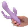 Flex Bend and Hold Triple Rumbler Rechargeable Silicone Vibrator - Purple - Image 4