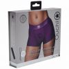 Ouch! Vibrating Strap-On Boxer Rechargeable - M/L - Purple