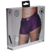 Ouch! Vibrating Strap-On Boxer Rechargeable - XL/2XL - Purple
