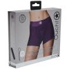 Ouch! Vibrating Strap-On Boxer Rechargeable - XS/SM - Purple