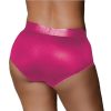 Ouch! Vibrating Strap-On Brief Rechargeable - XL/2XL - Pink - Image 3