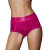Ouch! Vibrating Strap-On Brief Rechargeable - XS/SM - Pink