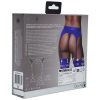 Ouch! Vibrating Strap-On Thong Rechargeable - M/L - Blue - Image 4