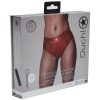 Ouch! Vibrating Strap-On Thong Rechargeable - M/L - Red