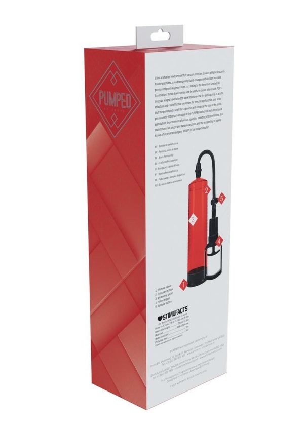 Pumped Basic Pump 2 Water Resistant Silicone Penis Pump - Red - Image 3