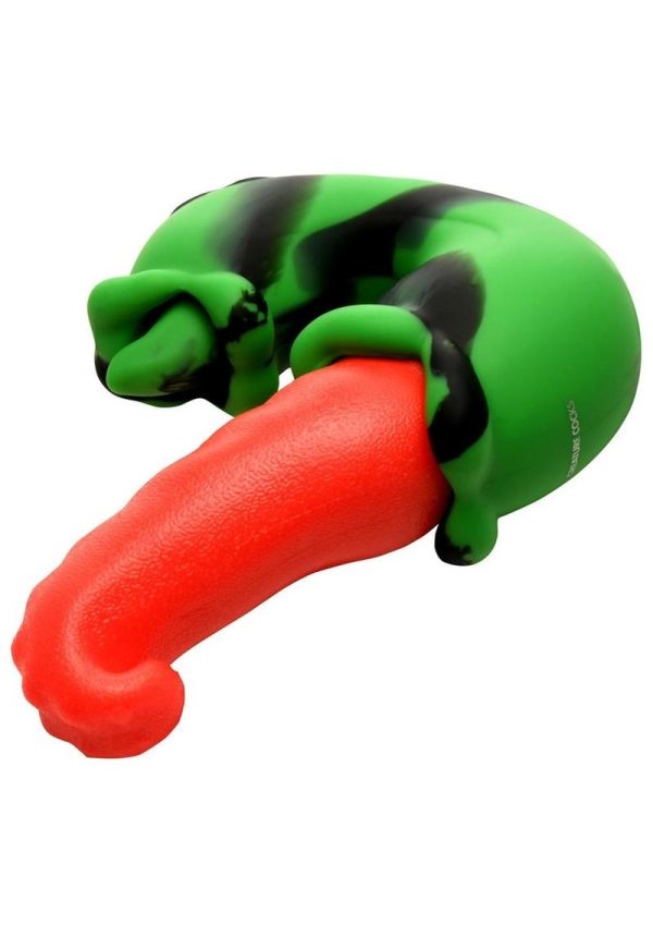 Creature Cocks Tongue Lasher Rechargeable Silicone Vibrator - Green - Image 3