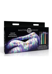 Master Series Glow Wav UV Blacklight Reactive Drip Candles (Set of 4)
