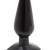 Classic Butt Plug Medium Sil A Gel 5.5 Inch Black - Image 3