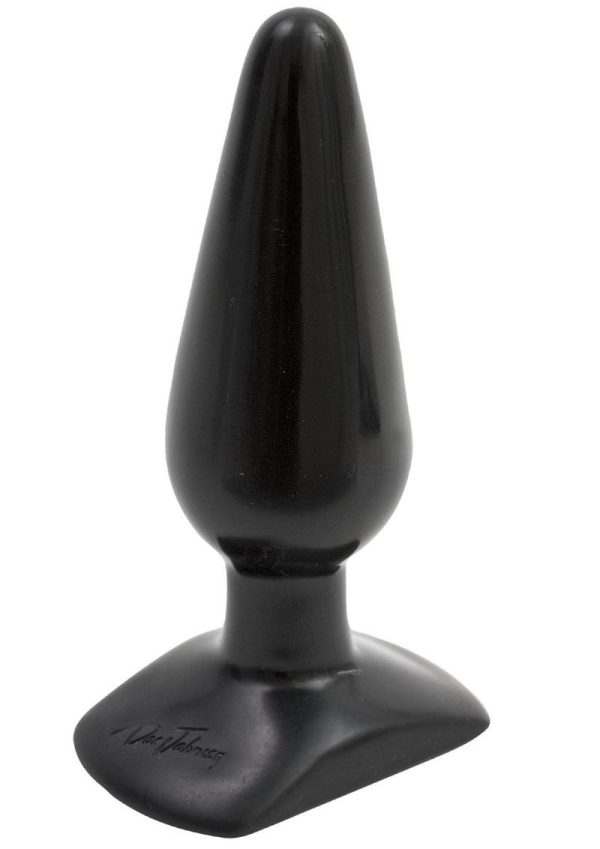 Classic Butt Plug Medium Sil A Gel 5.5 Inch Black - Image 3