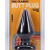 Classic Butt Plug Large Sil A Gel 6 Inch Large Black