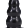Triple Ripple Butt Plug Sil A Gel Large Black - Image 3