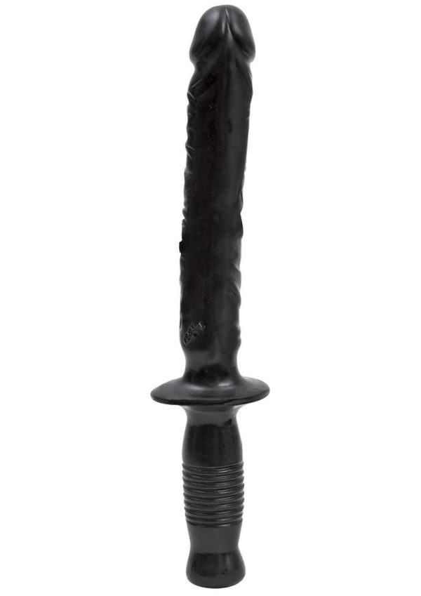 The Man Handler Sex Wand Dong Sil A Gel 10 Inch Black - Image 4