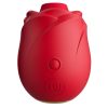 Womanizer Rose Rechargeable Silicone Air Pulse Clitoral Vibrator - Red/Gold